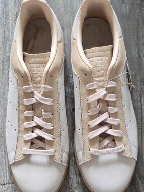 Mens Adidas-Stan Smith 'Wonder White Gum' Cream Color Suede Sneakers Sz11 NWT
